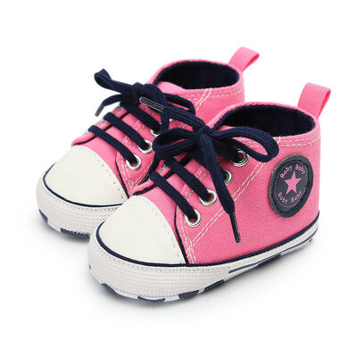 

Boy Girl Baby Shoes Infant Toddler Soft Sole Athletic Sport Canvas Booties 0-18M