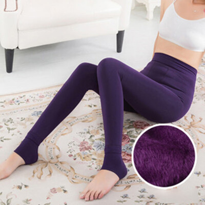 

Women Solid Fleece Lined Thermal Leggings Sexy Ladies Skinny Winter Warm Pants