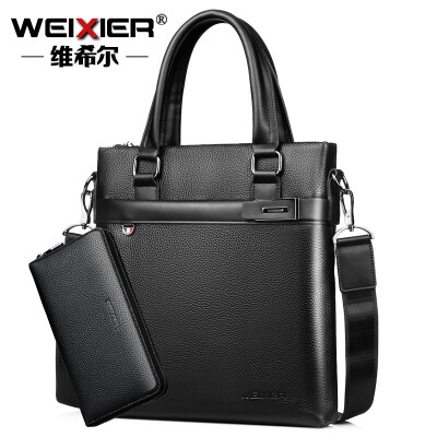 

Leather Mens Bag Shoulder Messenger Bag Business Briefcase Vertical Handbag Leather Casual Mens Backpack