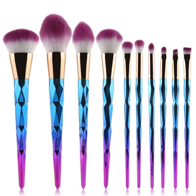 

10Pcs Pro Makeup Brushes Helix Handle Eyebrow Foundation Powder Brush Set