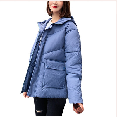 

Toponeto Women Winter Warm Pocket Hooded Thick Warm Slim Jacket Overcoat Outcoat Coat