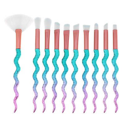 

10pcsset Diamond Cosmetic Brush Soft Nylon Hair Brush -shaped Wand Brush