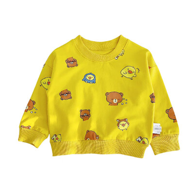 

Autumn Kids Baby Boy Girl Long Sleeve Print Sweatshirts Casual Toddler Blouse Cartoon Animal Outerwear 6M-5T