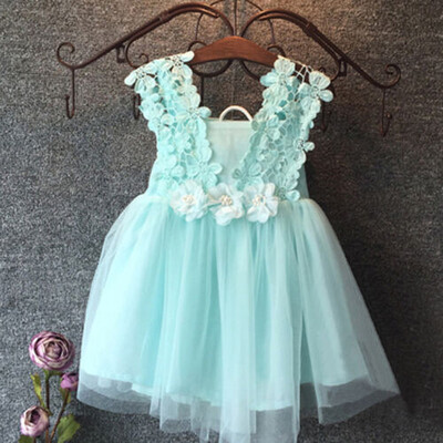 

Kid Baby Girl Sleeveless Princess Kids Toddler Tulle Party Wedding Dress Princess