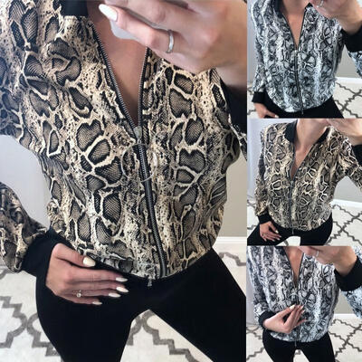 

Women&39s Fashion Classic Bomber Jacket Coat Clothes Outwear Zip Up Windbreaker