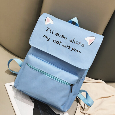 

Tailored Unisex Cat Ear Backpack Shoulder Crossbody Bag Travel Bag Student Bag