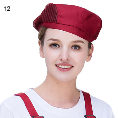 

Women Fashion Print Hotel Restaurant Chefs Beret Cafe Waiters Hat Cap Headgear