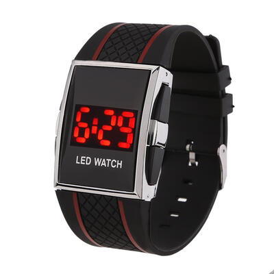 

Silicone Band LED Digital Date Calendar Sports Electronic Unisex Wristwatch