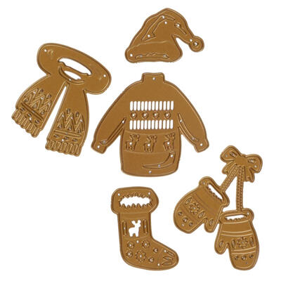 

5pcs Metal Christmas Clothes Set Cutting Dies Stencils for DIY Scrapbooking