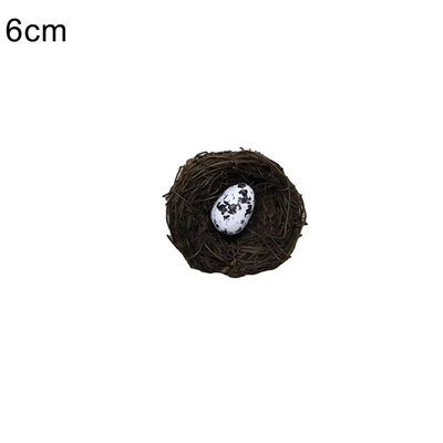 

Lovely Little Bird Egg Rattan Nest Easter Decor Home Shop Ornament Photo Props