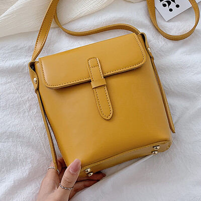 

Joker ins tide womens new 2019 vintage soft leather bucket bag fashion Messenger bag large capacity simplicity