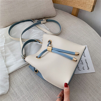 

Advanced sense of the sense of quality bag female 2019 new wave wild single shoulder slung fashion portable color bucket bag