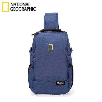 

National Geographic National Geographic Chest Bag Mens Shoulder Bag Diagonal Crossbody Messenger Multifunction Practical Mini Sports Waist Bag Tote Silver Grey