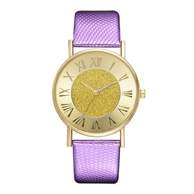 

High-grade loose powder watch Roman digital ladies casual business PU watch