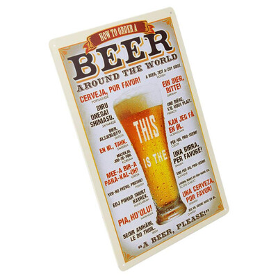 

Restaurant Retro Wall Decorations Iron Painted Bar Beer Decorated Vintage Iron Crafts 20x30cm
