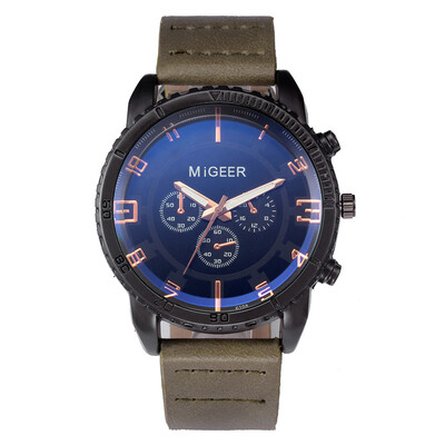 

〖Follure〗MIGEER High-End Fashion Mens Stainless Steel Watch Analog Alloy Quartz Watch