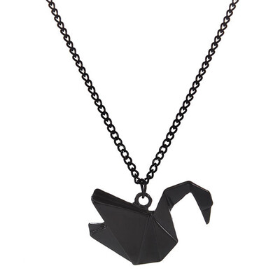 

Grateful 925 Sterling Silver Origami Crane Necklace for Women Jewelry Gift