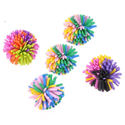 

5pcsPack Plastic Colorful Pet Balls Cat Chew Chase Pet Toy Balls