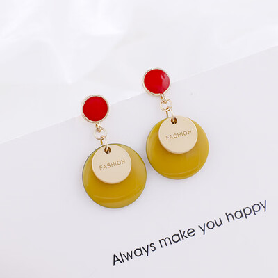 

Flashbuy Fashion Metal Round Drop Earring For Women Geometric Gold Round Alloy Earrings Girls Jewelry Wedding Accessories