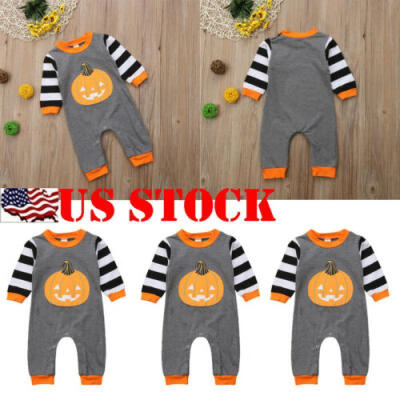 

US Halloween Party Clothes Newborn Kid Baby Girl Boy Romper Bodysuit Outfits Set