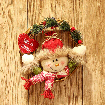 

Tailored Merry Christmas Party Poinsettia Pine Wreath Door Wall Garland Decoration