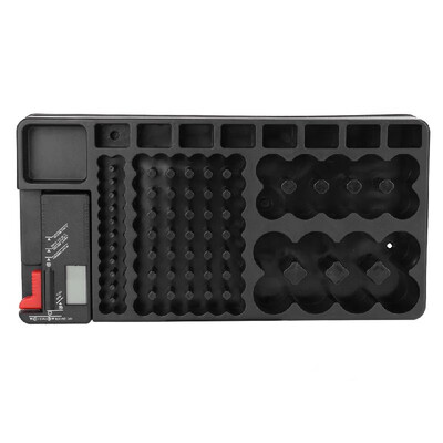 

Portable Convenient Storage Cell Organizer With Tester Portable Holder Case Box Checker DIY Kit