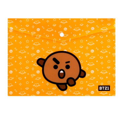 

KPOP BTS Cartoon Image printing PVC File Pocket A4 File Bag Plastic Portfolio Data Dtorage Bag ARMY Hot Gift