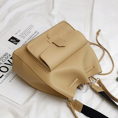 

2019 Korean version of the new retro rope bucket bag simple leisure single shoulder bag 100 students oblique satchel
