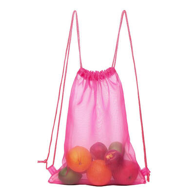 

Mesh Drawstring Backpacks Women Travel Shoulder Bags Shopping Knapsack