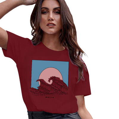 

Starmoon Women Girls Plus Size Print Shirt Short Sleeve T Shirt Blouse Tops