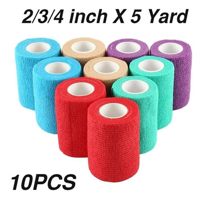 

10pcsx Waterproof Self-Adhesive Cohesive Wrap Bandage Adhesive Self Adhesive Bandage
