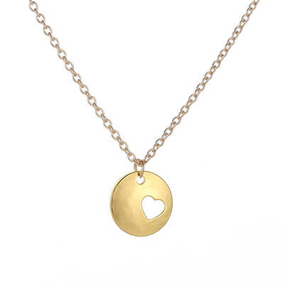 

Fashion Plated Heart Shape Hollow out Pendant Women Necklace Girl Vintage Alloy Chain Bride Wedding Jewelry