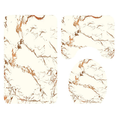 

〖Follure〗Creative Crack Curtain Floor Mat Four-piece Bathroom Mat Set