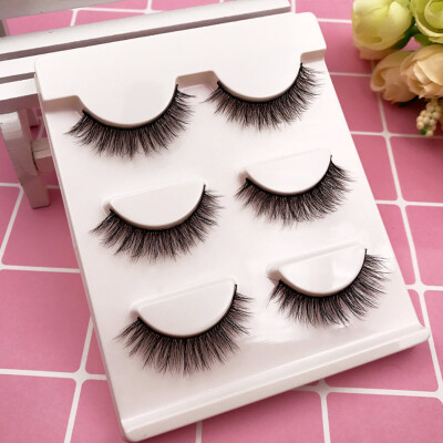 

Gobestart Real 3D Soft Long Natural Eye Lashes Makeup Thick False Eyelash Extension