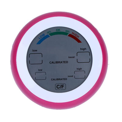 

Touch Screen Thermometer Indoor Round Digital Temperature Hygrometer