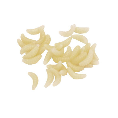 

Lixada 100Pcs 2cm 05g Artificial Soft Fishing Lures Lifelike Simulation Worm Maggot Grub Shape Baits Fishy Smell