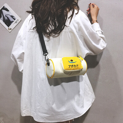 

Mini bag female 2019 new ins net red ocean cylinder bag Korean version of the wild canvas shoulder Messenger bag