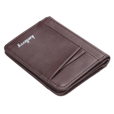

Baellerry Ultra-thin Clutch Men Leather Pure Color Purse Wallet Card Holder