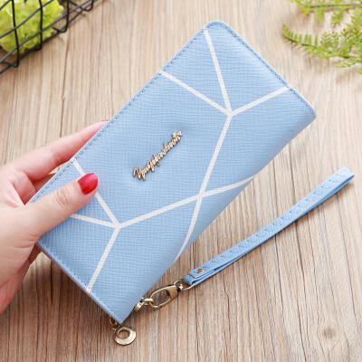 

New Female Long Wallet Fashion Large Capacity Zip Purses Leather Women Wallets Clutch Phone Card Bag Portemonnee