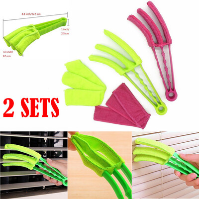 

〖Follure〗2Set Removable Hand Washable Microfibre Fabric Window Duster Window Cleaning Bru