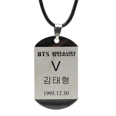 

Kpop BTS Bangtan Boys Army Necklace Pendant Chain