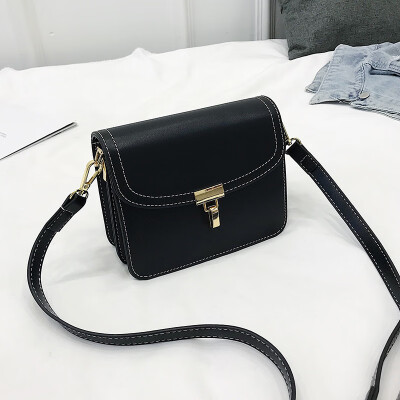 

Bag woman 2019 new fashion Korean version of the fashion network celebrity small black bag with one shoulder slanted bag back to t