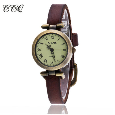 

CCQ Ladies Casual Leather Woman Watch Creative Vintage Quartz Wristwatches Clock Watches Reloj Mujer Dropshipping 533