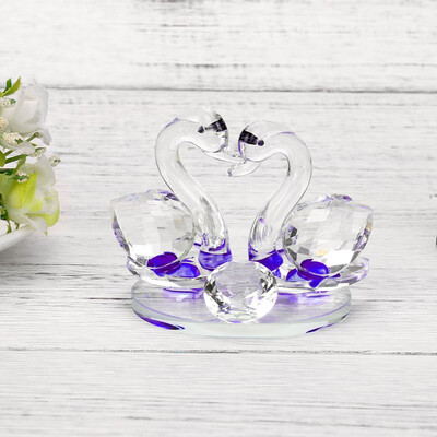 

Gobestart Crystal Swan Wedding Decor Paperweight Figurine Gift Crafts Home Decor