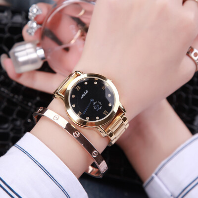 

Michaels mens steel belt watch couples on the table non-mechanical watch waterproof female watch student quartz watch