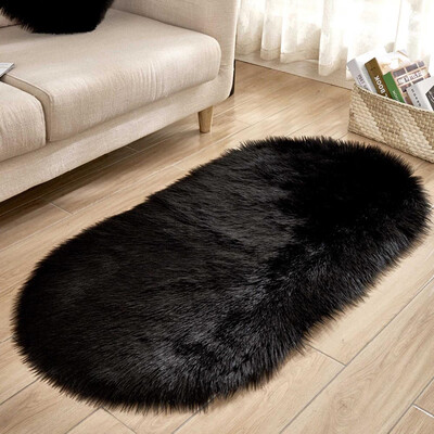 

Faux Sheepskin Fur Area Rugs Soft Fluffy Wool Carpet Bedroom Living Room Mat New