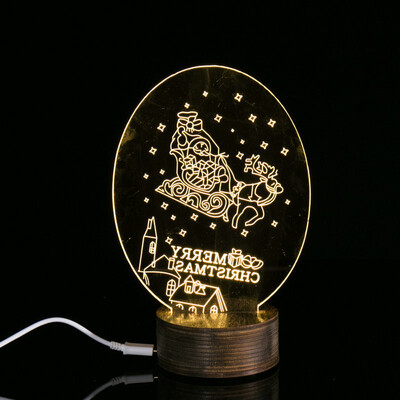 

Tailored Xmas Deer 3D Unique Lighting Effects Optical Illusion Decor LED Table Lamp