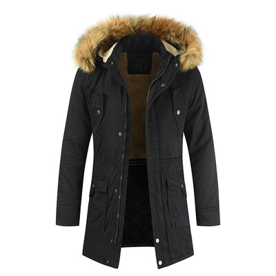 

Toponeto Mens Winter Zipped Warm Tracksuit Casual Solid Long Sleeve Outwear Coat