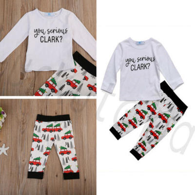 

Cute Toddler Infant Kid Baby Boy Girl Clothes T-shirt Top Car Pants Outfits Set