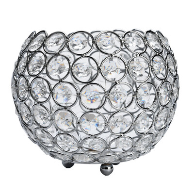 

Siaonvr Valentines Day Crystal Tea Light Candle HoldersCandle Shade for Wedding Silvery